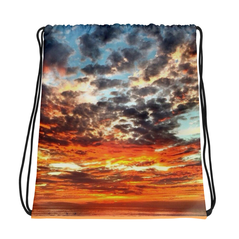 Earth Day 2023 Sunset drawstring bag