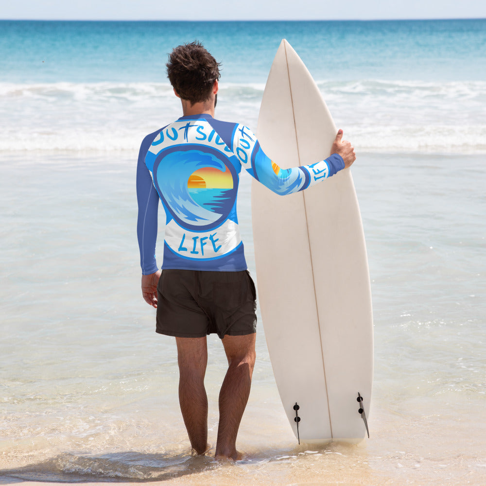 "OL"  Men's  L/S Blue  Rash Guard