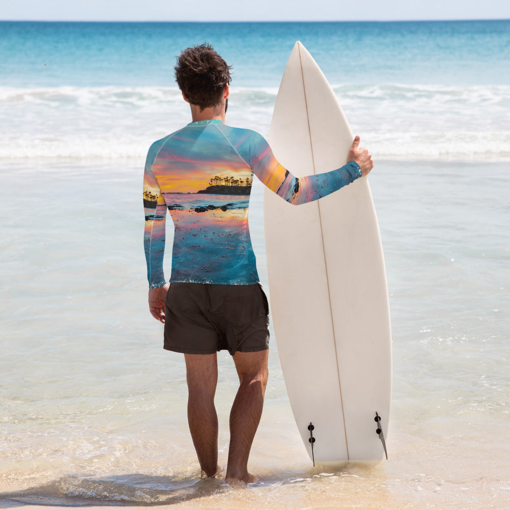 "OL" Men's L/S  Beach Sunrise  Rash Guard