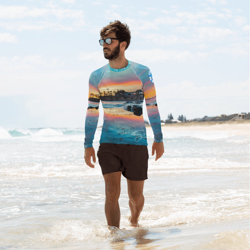 "OL" Men's L/S  Beach Sunrise  Rash Guard