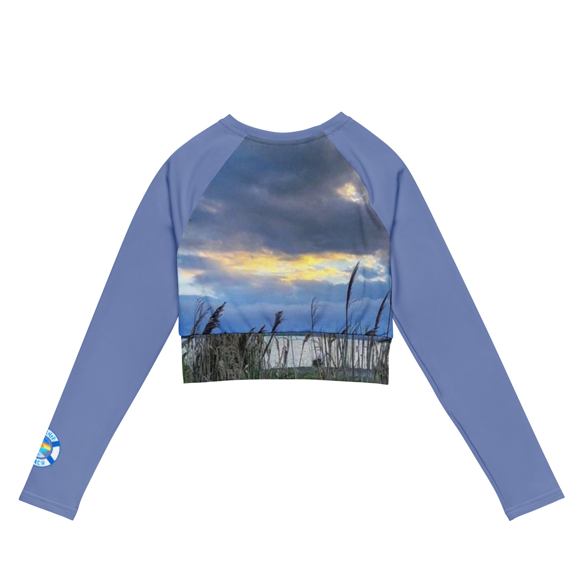 "OL" Recycled long-sleeve crop top