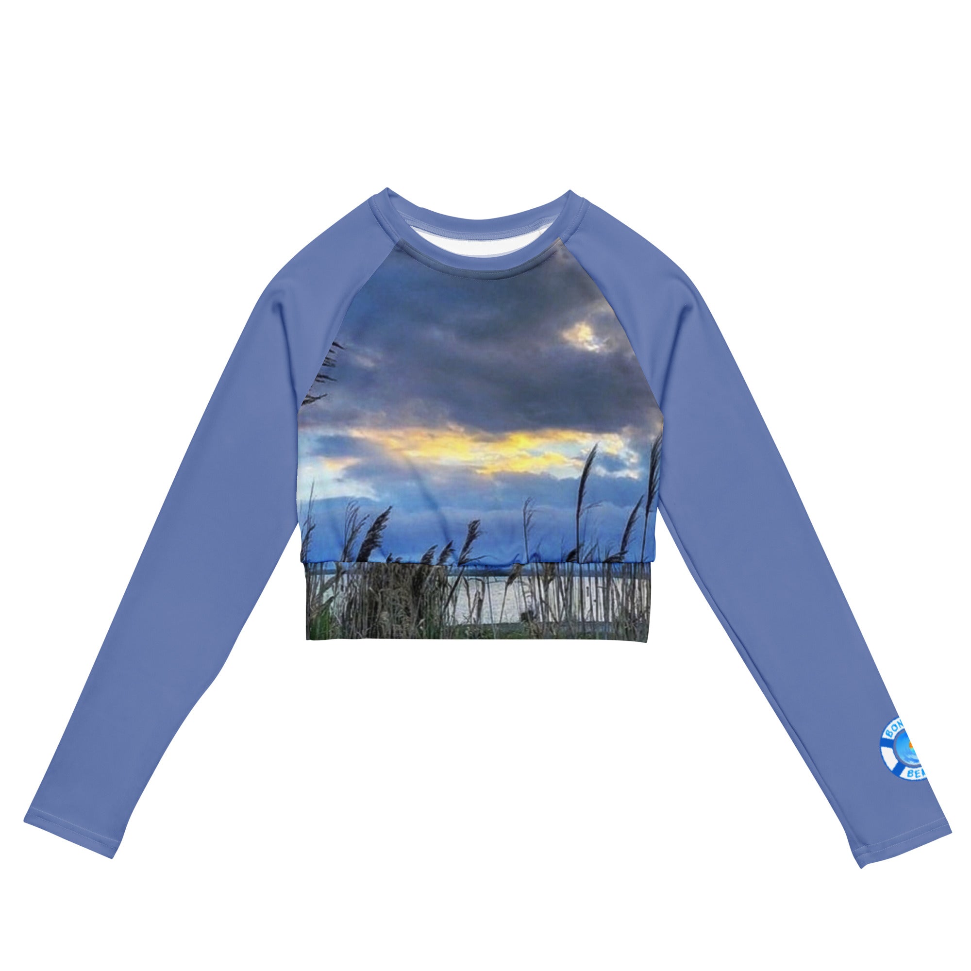 "OL" Recycled long-sleeve crop top