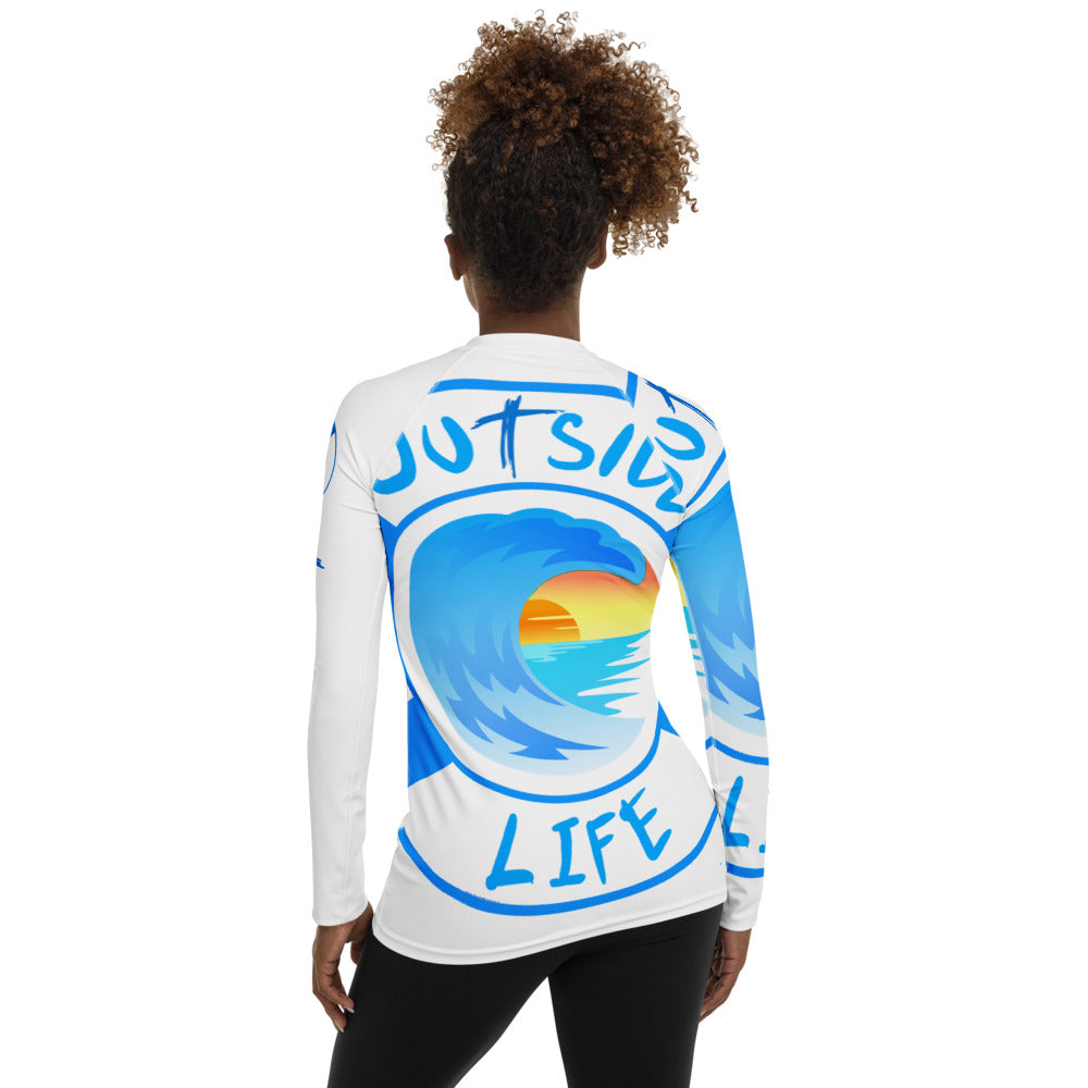 "OL" Ladies L/S  White Rash Guard