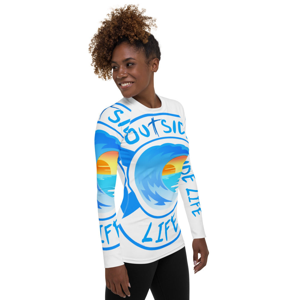 "OL" Ladies L/S  White Rash Guard